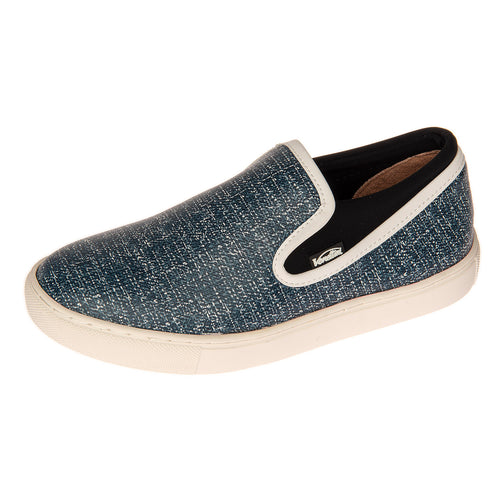 Venettini Lexa Denim Leather Slip On Sneakers