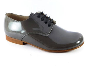 Beberlis Grey Patent Oxford Dress Shoes