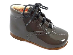 Beberlis Grey Patent Bootie