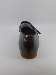 Beberlis Grey Patent Velcro Dress Shoe