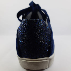 Girls Oca Loca Navy Suede Glitter Tassles Sneakers