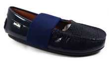 Venettini Lily Navy Oil Moccasin with Strap