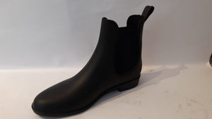 Ladies Short Black Rain Boots
