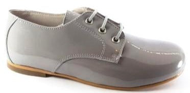 Shawn & Jeffery Light Grey Patent Narrow Cut Dress Shoe