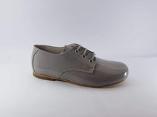 Shawn & Jeffery Light Grey Patent Narrow Cut Dress Shoe