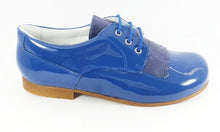 Beberlis Patent Blue Nautic Oxford Tassle Dress Shoes