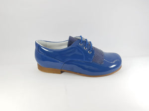 Beberlis Patent Blue Nautic Oxford Tassle Dress Shoes