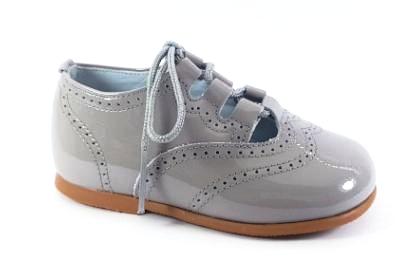 Shawn & Jeffery Patent Light Grey Dress Shoes