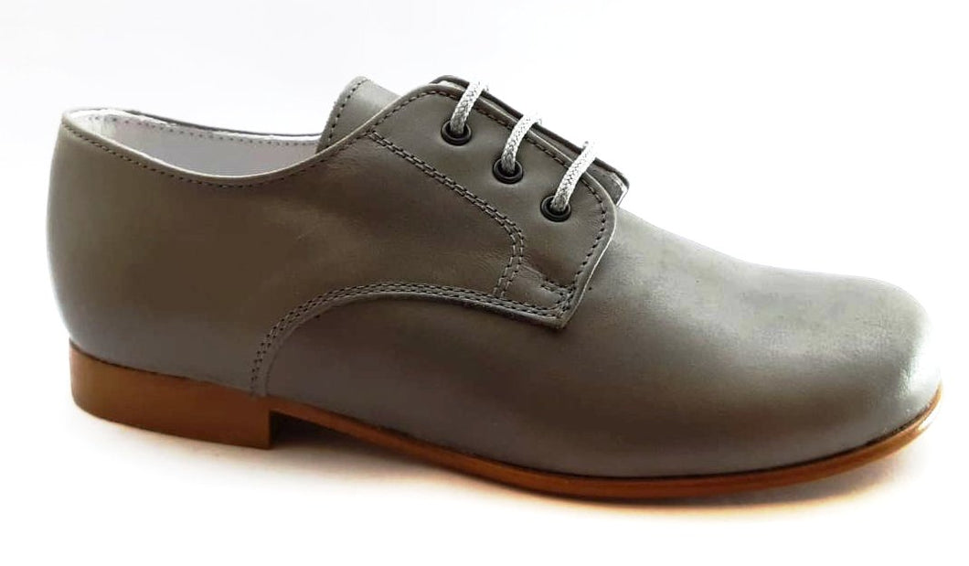 Beberlis Grey Leather  Oxford Dress Shoes