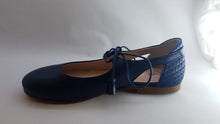 Beberlis Blue Leather Tie Girls shoes