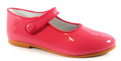 Shawn & Jeffery Girls Fuchsia Patent Classic Mary Jane