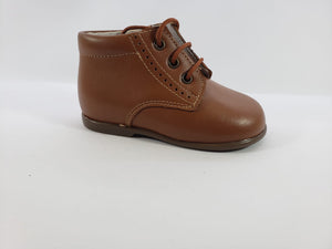 Shawn & Jeffery Tan Roble Leather Baby Bootie