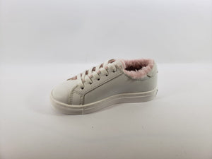 Atlanta White Pink Fur Sneakers