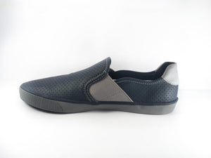 Geox Kilwi Navy Grey Leather Slip on Sneaker Shoe