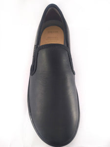 Geox Kilwi Black Leather Slip on Sneaker Shoe