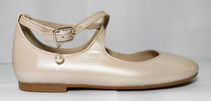 Papanatas Eli Angora Skin Girls Ankle Strap Leather Dress Shoes