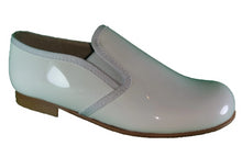 Beberlis White Patent Leather Slip On Smoking Shoe