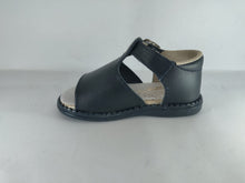 Shawn & Jeffery Navy Kartada Leather Baby Sandals