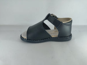 Shawn & Jeffery Navy Kartada Leather Baby Sandals