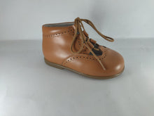 Shawn & Jeffery Baby Tan Leather Open Bootie