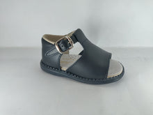 Shawn & Jeffery Navy Kartada Leather Baby Sandals