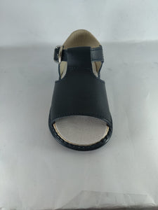 Shawn & Jeffery Navy Kartada Leather Baby Sandals