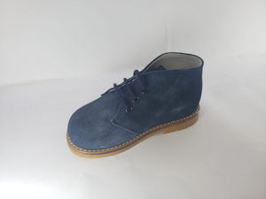 Shawn & Jeffery Navy Lace up Suede Booties