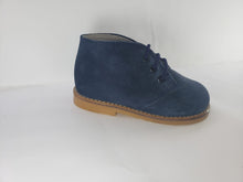 Shawn & Jeffery Navy Lace up Suede Booties