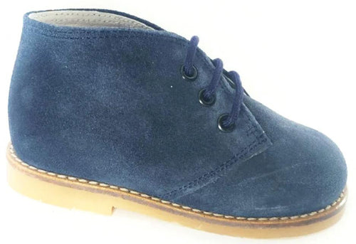 Shawn & Jeffery Navy Lace up Suede Booties