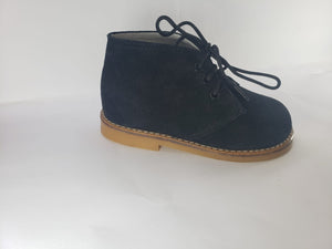 Shawn & Jeffery Black Lace up Suede Leather Booties