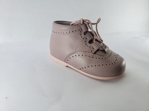 Shawn & Jeffery Pink Leather Baby Booties