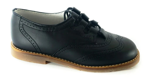 Shawn & Jeffrey Black Leather Oxford Shoe