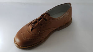 Shawn & Jeffrey Roble Tan Leather Oxford Shoe