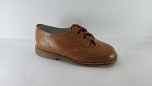 Shawn & Jeffrey Roble Tan Leather Oxford Shoe