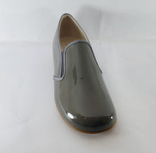 Beberlis Grey Patent Slip On Smoking Shoe Loafers