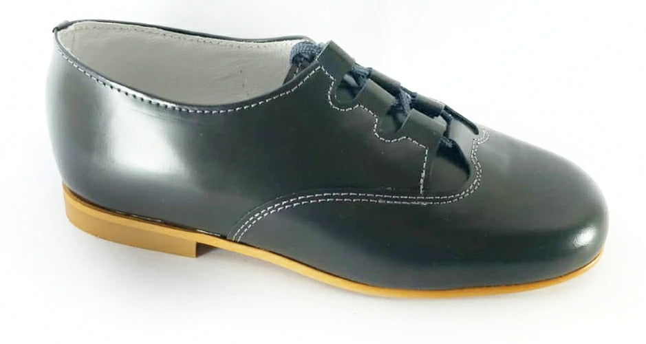 Shawn & Jeffery Dark Grey Leather Dress Shoe