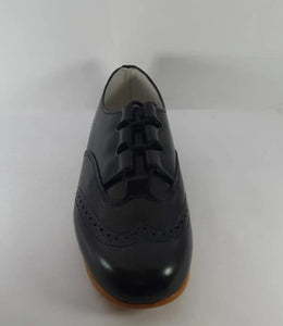 Shawn & Jeffery Black Designed Leather Dress Shoe