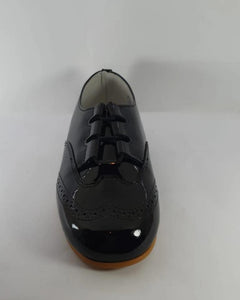 Shawn & Jeffery Black Designed Patent Dress Shoe
