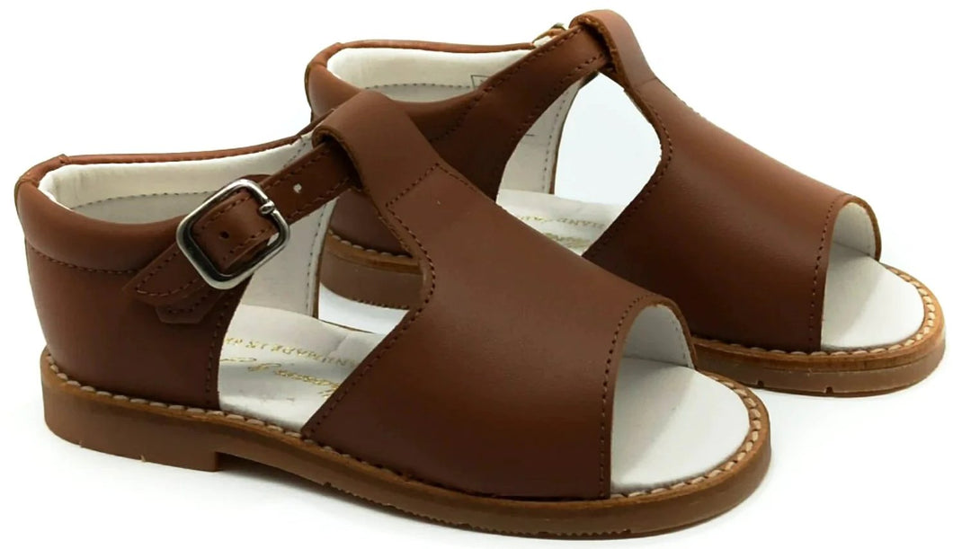 Shawn & Jeffery Tan Roble Leather Sandals