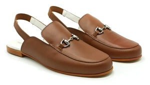 Shawn & Jeffery Sling Back Tan Roble Leather Shoes