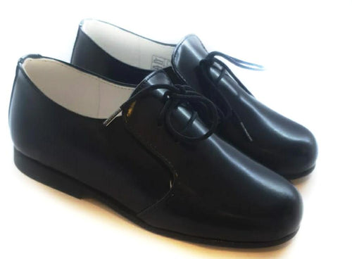 Shawn & Jeffery Black Leather Loafer Smoking Shoe