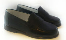 Shawn & Jeffery Black Leather Classic Penny Loafer