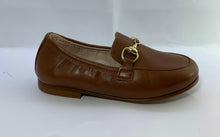 Beberlis Cathay Cuoio Tan Leather Buckle Elastic Back Slip On Loafers