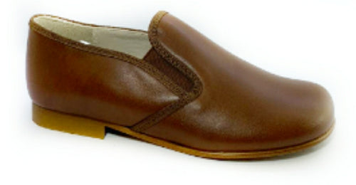 Beberlis Roble Tan Leather Slip On Smoking Shoe