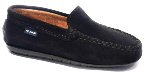 Altanta Moccasin Black Suede Leather Loafer