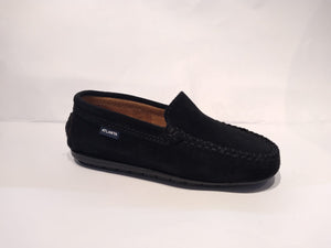 Altanta Moccasin Black Suede Leather Loafer