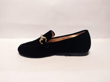 Beberlis Black Velvet Buckle Slip On Loafers