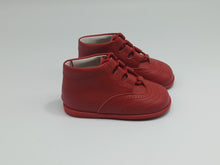 Shawn & Jeffery Red Leather Baby Booties