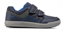 Geox Arzach Navy Military Leather Sneakers