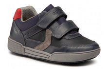 Geox Arzach Brown Navy Leather Sneakers